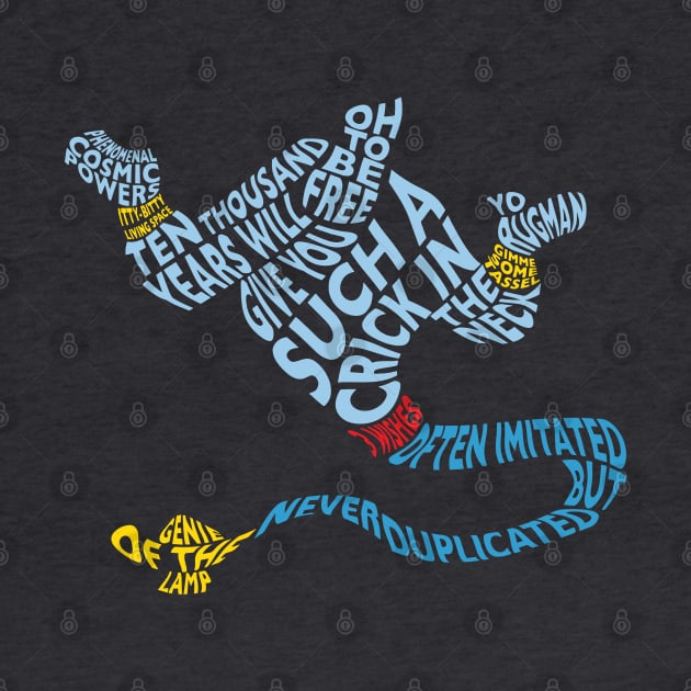 3 Wishes - Genie Inspired Quote Design by Here With The Ears